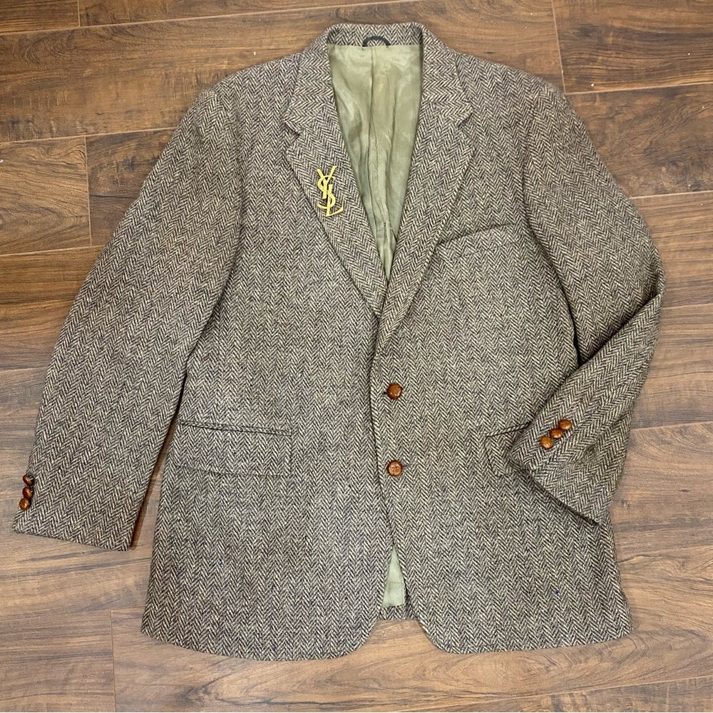 Vintage wool oversized blazer coat jacket